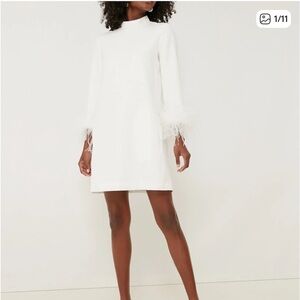 Tuckernuck Elegant White Feather Dress